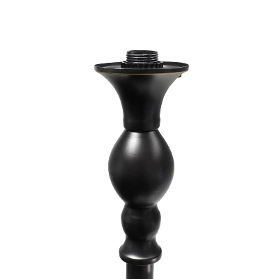 1-Light Classic Torchiere Floor Lamp With Marbleized Glass Shade Restoration Bronze - Lalia Home - Image 5