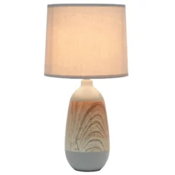 Ceramic Oblong Table Lamp - Simple Designs