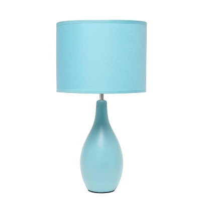 Oval Bowling Pin Base Ceramic Table Lamp - Simple Designs - Image 8