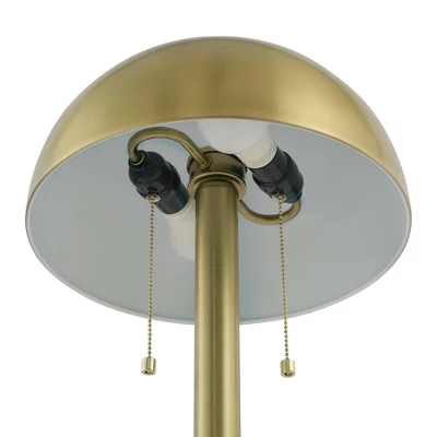 60" Novogratz X Globe Haydel 2-Light Matte Brass Floor Lamp - Globe Electric - Image 6