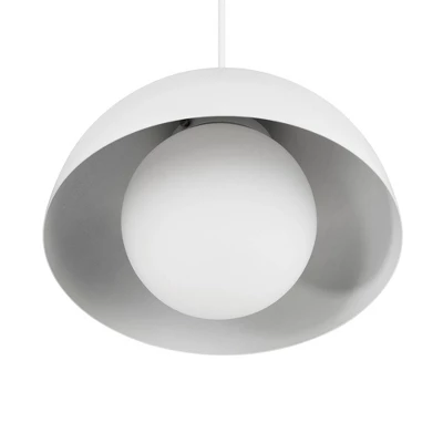 1-Light Amelia Plug-In Pendant With Glass Shade Matte White - Globe Electric - Image 5