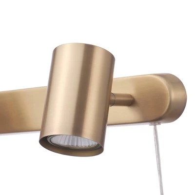 Dale 3-Light Matte Brass Plug-In Track Lighting - Globe Electric - Image 3