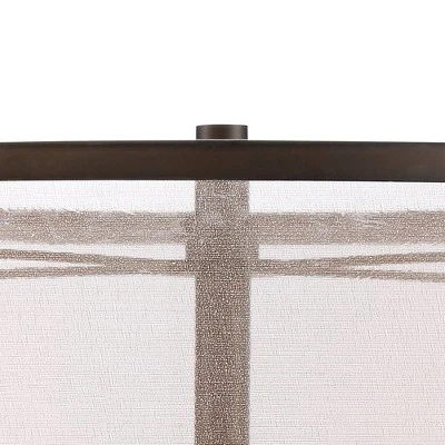 Franklin Iron Works Durango Rustic Farmhouse Floor Lamp 62" Tall Oiled Bronze Metal 3 Light LED Brown Sheer Drum Shade For Living Room Bedroom Office - Image 2