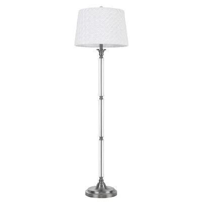 60" Metal/Crystal Contemporary Floor Lamp Brushed Steel - Cal Lighting - Image 2