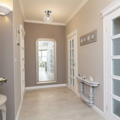 1 Light Harrow Semi Flush Mount Ceiling With Clear Glass Shade Chrome - Globe Electric - Image 3