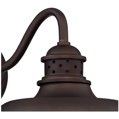 Franklin Iron Works Park Rustic Farmhouse Outdoor Wall Light Fixture Oil Rubbed Bronze Caged 9" For Post Exterior Barn Deck House Porch Yard Patio - Image 4