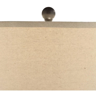 Franklin Iron Works Lucas Industrial Table Lamps Set Of 2 With Round Risers 27 1/2" Tall Bronze With USB Nightlight LED Oatmeal Drum Shade For Desk