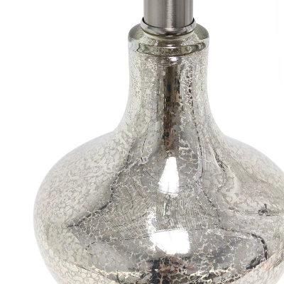 Paseo Mercury Table Lamp With Fabric Shade Silver - Lalia Home - Image 2