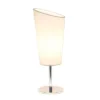 Mini Table Lamp With Angled Fabric Shade White - Simple Designs