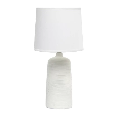 Textured Linear Ceramic Table Lamp - Simple Designs - Image 9