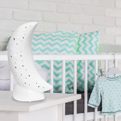 Porcelain Moon Shaped Table Lamp White - Simple Designs - Image 5