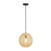 Ball Shaped Rattan Pendant Light Beige - Lalia Home