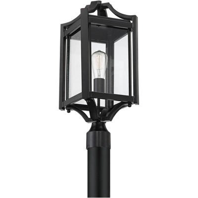 Franklin Iron Works Rockford Rustic Farmhouse Outdoor Post Light Black 20 1/4" Clear Glass For Exterior Barn Deck House Porch Yard Patio Home Outside - Image 4