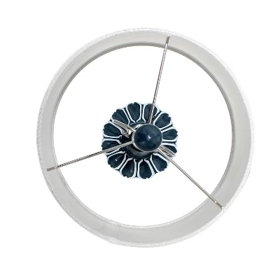 Moroccan Table Lamp With Fabric Shade Blue - Lalia Home - Image 4