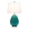 Pleated Table Lamp With Fabric Shade Teal - Lalia Home