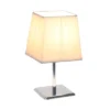 Mini Table Lamp With Squared Empire Fabric Shade White - Simple Designs