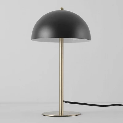 15" Luna Desk Lamp With Brass Accents Matte Black - Globe Electric - Image 3