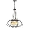 22" X 22" X 25" Ladue Metal Chandelier Black/Chrome - Cal Lighting