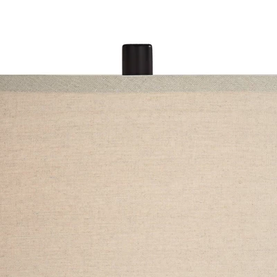 Franklin Iron Works Lucas Western Table Lamps 26" High Set Of 2 Bronze With USB Charging Port And Nightlight LED Drum Shade For Bedroom Bedside Desk - Image 8