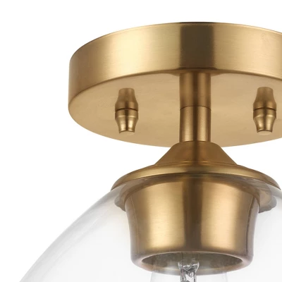 Harrow 1-Light Semi-Flush Mount Ceiling Lighting With Clear Glass Shade - Globe Electric - Image 6