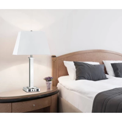 28" Metal Desk Lamp Brushed Steel - Cal Lighting - Image 2