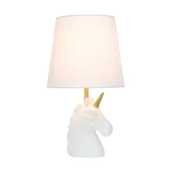 Sparkling And Unicorn Table Lamp White - Simple Designs