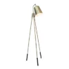 Industrial Tripod Floor Lamp With Interior Spotlight Antique Brass - Lalia Home