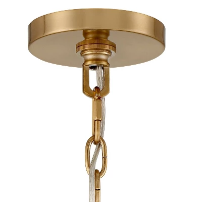 Franklin Iron Works Soft Gold Chandelier 42" Wide Farmhouse Rustic Bent Arms 8-Light Fixture For Dining Room Living House Home Foyer Kitchen Island - Image 4