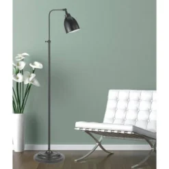 46" X 62" Adjustable Height With Metal Floor Lamp Dark Bronze - Cal Lighting