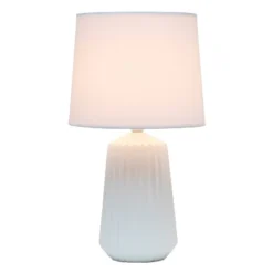 Pleated Base Table Lamp Off-White - Simple Designs