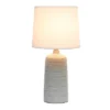 Textured Linear Ceramic Table Lamp - Simple Designs