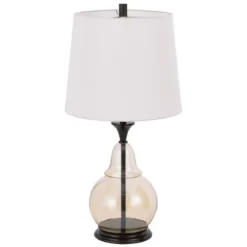 28" Glass Contemporary Table Lamp Bronze - Cal Lighting