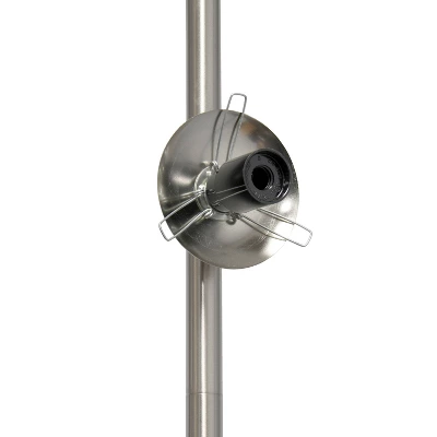 66" Tall Mid-Century Modern Tree Floor Lamp With Dual White Glass Globe Shade Brushed Nickel - Simple Designs - Image 2