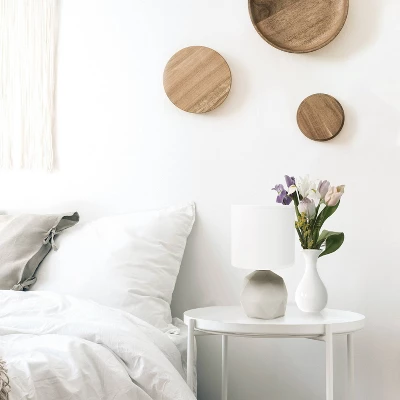 Geometric Concrete Lamp With Shade White - Simple Designs - Image 3