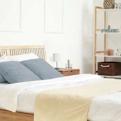 11.81" Traditional Petite Metal Stick Bedside Table Desk Lamp In Chrome With Fabric Shade White - Creekwood Home - Image 4