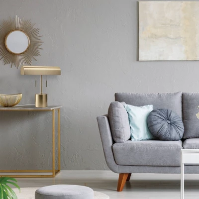 16" 2-Light Blake Table Lamp Matte Brass - Globe Electric