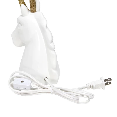 Sparkling And Unicorn Table Lamp White - Simple Designs - Image 7