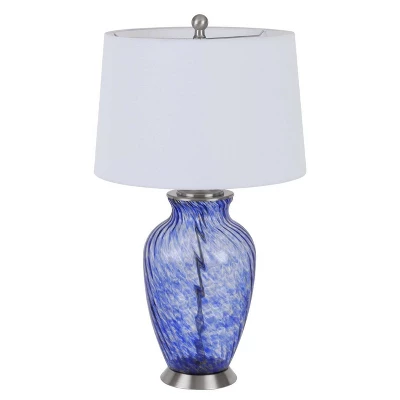 28" Glass Contemporary Table Lamp Blue - Cal Lighting - Image 4
