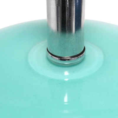 15.25" Modern Ovaloid Glass Bedside Table Lamp With Fabric Shade - Lalia Home - Image 4