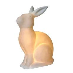 Porcelain Bunny Rabbit Shaped Animal Light Table Lamp White - Simple Designs