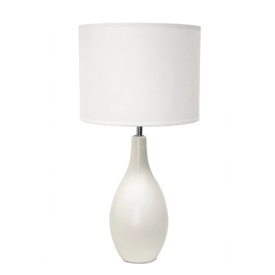 Oval Bowling Pin Base Ceramic Table Lamp - Simple Designs - Image 12