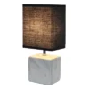 Petite Marbled Ceramic Table Lamp With Fabric Shade - Simple Designs