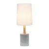 Concrete Table Lamp With Linen Shade White - Lalia Home