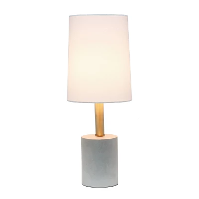 Concrete Table Lamp With Linen Shade White - Lalia Home