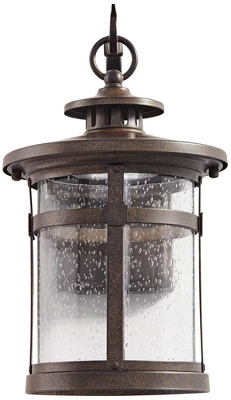 Franklin Iron Works Callaway Modern Industrial Outdoor Wall Light Fixture Bronze LED 11 1/2" Seedy Glass For Post Exterior Barn Deck House Porch Yard - Image 3