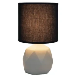 Geometric Concrete Lamp With Shade Black - Simple Designs