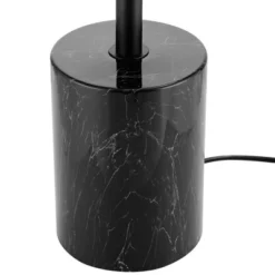 63" 3-Light Pratt Floor Lamp With Large Faux Marble Weighted Base Matte Black - Globe Electric