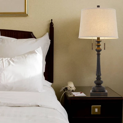 31.5" Resin Traditional Table Lamp Rustic Iron - Cal Lighting - Image 4