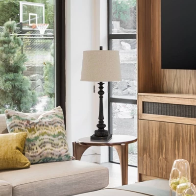 31.5" Resin Traditional Table Lamp Rustic Iron - Cal Lighting - Image 2