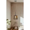 7" X 7" X 17" Biel Wood Pendant Medium Oak - Cal Lighting